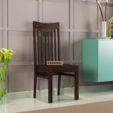 Moon Solid Sheesham Wood Chair (Walnut Finish)